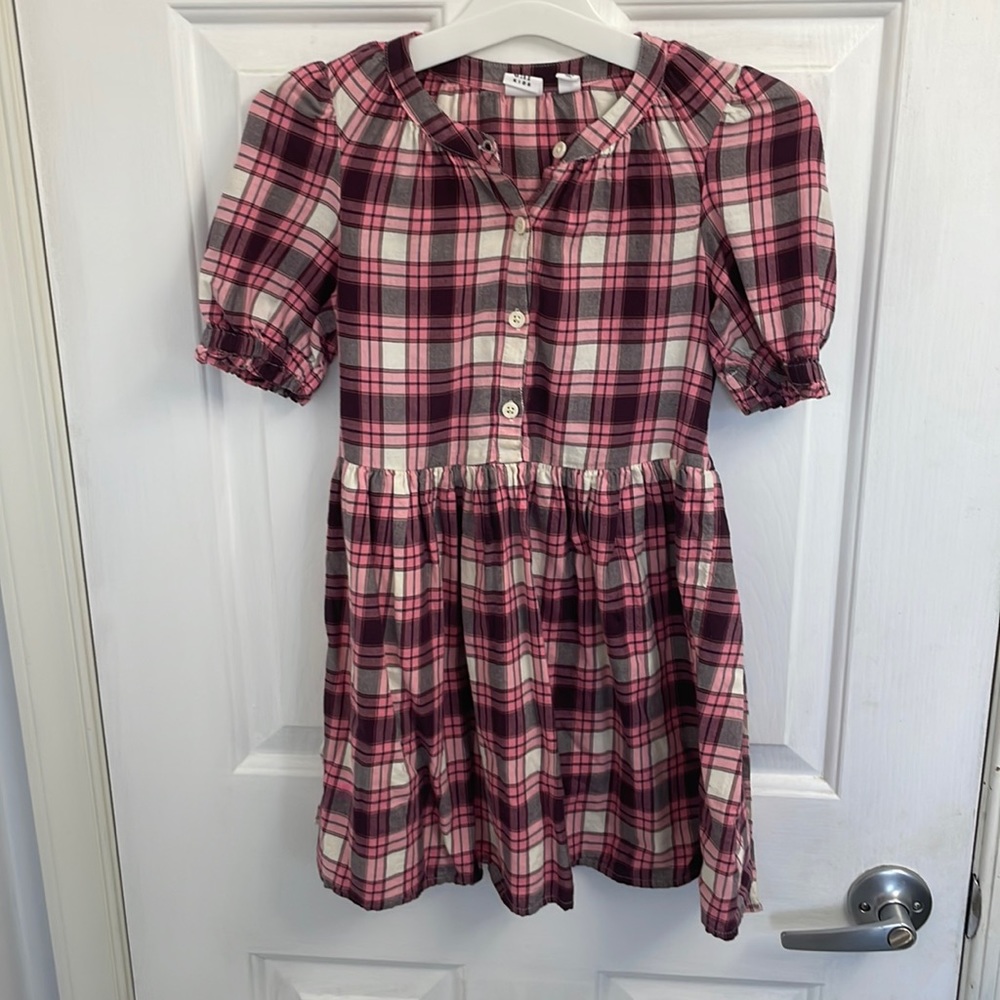 Pink and purple plaid dress from the gap girls size small